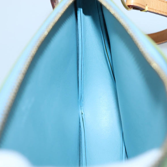 LOUIS VUITTON Monogram Vernis Lexington Pouch Baby Blue M91011 LV Auth 136716