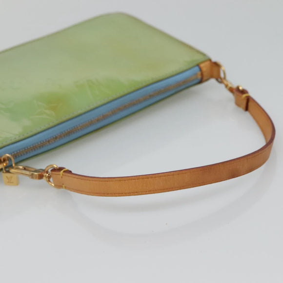 LOUIS VUITTON Monogram Vernis Lexington Pouch Baby Blue M91011 LV Auth 136716