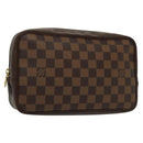 LOUIS VUITTON Damier Ebene Trousse Toilette Clutch Bag N47623 LV Auth 136718-1