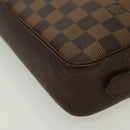 LOUIS VUITTON Damier Ebene Trousse Toilette Clutch Bag N47623 LV Auth 136718-11
