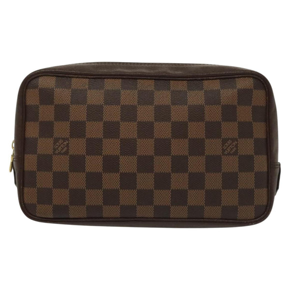 LOUIS VUITTON Damier Ebene Trousse Toilette Clutch Bag N47623 LV Auth 136718