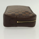 LOUIS VUITTON Damier Ebene Trousse Toilette Clutch Bag N47623 LV Auth 136718-4