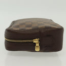 LOUIS VUITTON Damier Ebene Trousse Toilette Clutch Bag N47623 LV Auth 136718-5