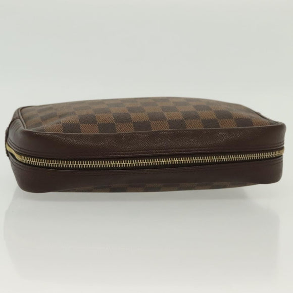 LOUIS VUITTON Damier Ebene Trousse Toilette Clutch Bag N47623 LV Auth 136718