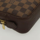 LOUIS VUITTON Damier Ebene Trousse Toilette Clutch Bag N47623 LV Auth 136718-8