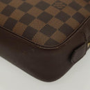 LOUIS VUITTON Damier Ebene Trousse Toilette Clutch Bag N47623 LV Auth 136718-9