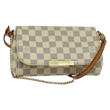LOUIS VUITTON Damier Azur Favorit PM Shoulder Bag 2way N41277 LV Auth 136721