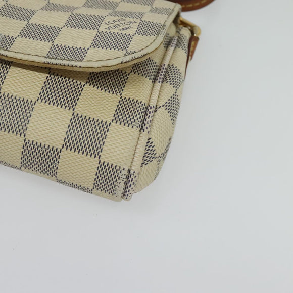 LOUIS VUITTON Damier Azur Favorit PM Shoulder Bag 2way N41277 LV Auth 136721