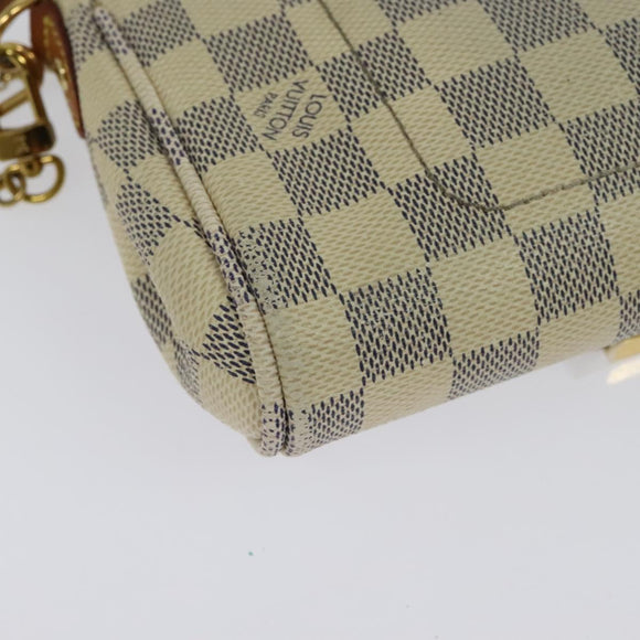 LOUIS VUITTON Damier Azur Favorit PM Shoulder Bag 2way N41277 LV Auth 136721