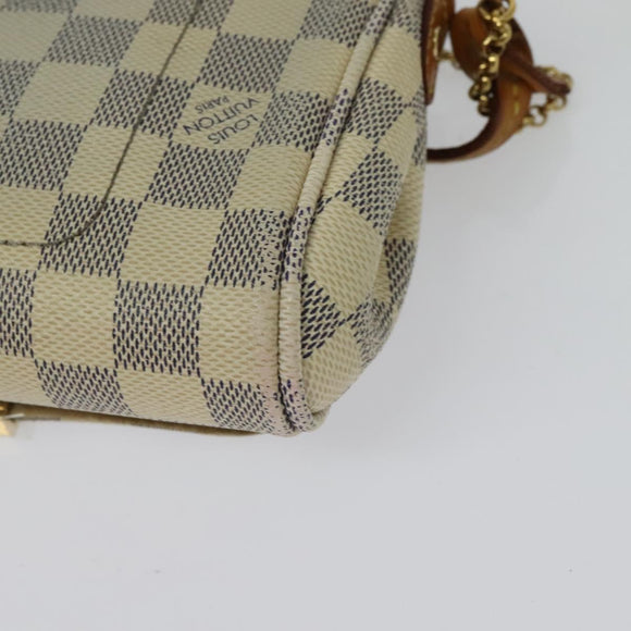 LOUIS VUITTON Damier Azur Favorit PM Shoulder Bag 2way N41277 LV Auth 136721
