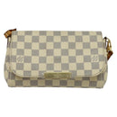 LOUIS VUITTON Damier Azur Favorit PM Shoulder Bag 2way N41277 LV Auth 136721-13