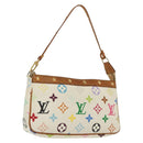 LOUIS VUITTON Monogram Multicolor Pochette Pouch White M92649 LV Auth 136723-1
