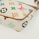 LOUIS VUITTON Monogram Multicolor Pochette Pouch White M92649 LV Auth 136723-15