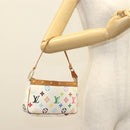 LOUIS VUITTON Monogram Multicolor Pochette Pouch White M92649 LV Auth 136723-21