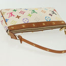 LOUIS VUITTON Monogram Multicolor Pochette Pouch White M92649 LV Auth 136723-6