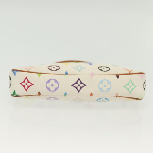 LOUIS VUITTON Monogram Multicolor Pochette Pouch White M92649 LV Auth 136723
