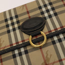 BURBERRY Nova Check Shoulder Bag PVC Beige Gold Auth 136729-14