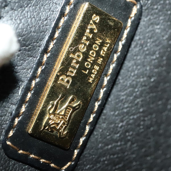 BURBERRY Nova Check Shoulder Bag PVC Beige Gold Auth 136729