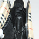 BURBERRY Nova Check Shoulder Bag PVC Beige Gold Auth 136729-18