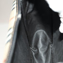 BURBERRY Nova Check Shoulder Bag PVC Beige Gold Auth 136729-19