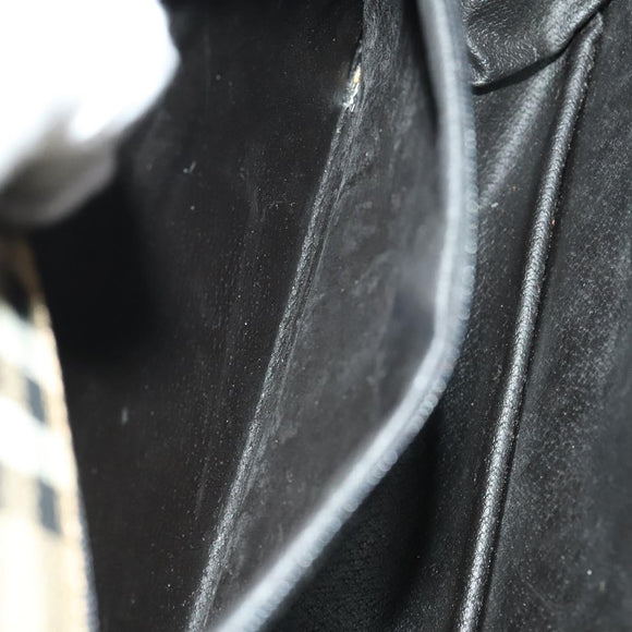 BURBERRY Nova Check Shoulder Bag PVC Beige Gold Auth 136729