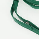 PRADA Hand Bag Leather 2way Green Silver Auth 136732M-16