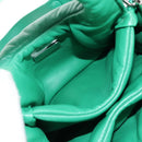 PRADA Hand Bag Leather 2way Green Silver Auth 136732M-24