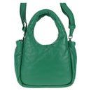 PRADA Hand Bag Leather 2way Green Silver Auth 136732M-3