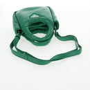 PRADA Hand Bag Leather 2way Green Silver Auth 136732M-9