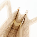 Christian Dior Trotter Canvas Book Tote Hand Bag Canvas White Auth 136735M-17