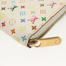 LOUIS VUITTON Monogram Multicolor Zippy Wallet White M60241 LV Auth 136736-17
