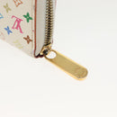 LOUIS VUITTON Monogram Multicolor Zippy Wallet White M60241 LV Auth 136736-7