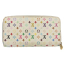 LOUIS VUITTON Monogram Multicolor Zippy Wallet White M60241 LV Auth 136736-2