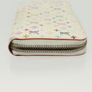 LOUIS VUITTON Monogram Multicolor Zippy Wallet White M60241 LV Auth 136736-3