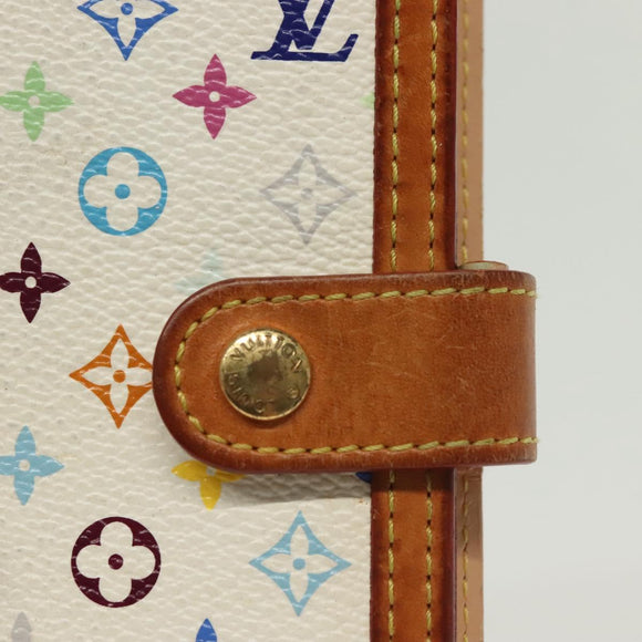 LOUIS VUITTON Multicolor Agenda PM Day Planner Cover White R21074 Auth 136737