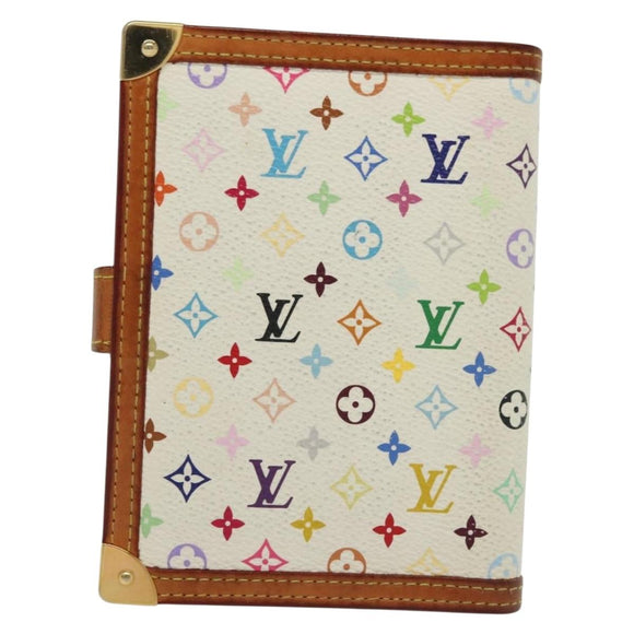LOUIS VUITTON Multicolor Agenda PM Day Planner Cover White R21074 Auth 136737