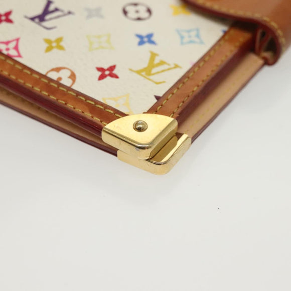 LOUIS VUITTON Multicolor Agenda PM Day Planner Cover White R21074 Auth 136737