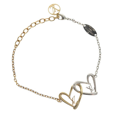 LOUIS VUITTON Brassle Heart Falling in Love Bracelet Gold M00466 LV Auth 136741