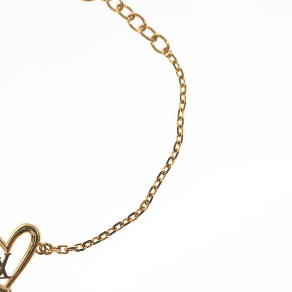 LOUIS VUITTON Brassle Heart Falling in Love Bracelet Gold M00466 LV Auth 136741