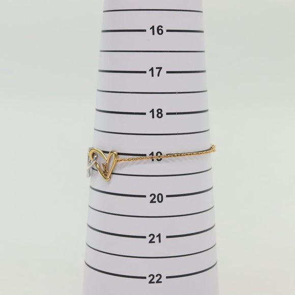 LOUIS VUITTON Brassle Heart Falling in Love Bracelet Gold M00466 LV Auth 136741