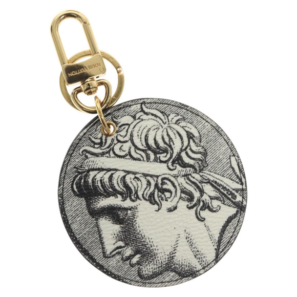 LOUIS VUITTON Monogram Porte Cles Cameo Charm White MP3203 LV Auth 136742