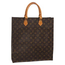 LOUIS VUITTON Monogram Sac Plat Hand Bag M51140 LV Auth 136768-1