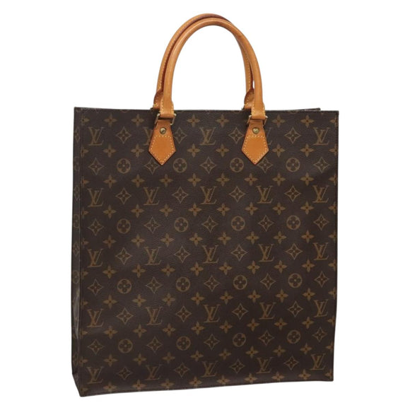 LOUIS VUITTON Monogram Sac Plat Hand Bag M51140 LV Auth 136768