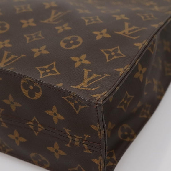 LOUIS VUITTON Monogram Sac Plat Hand Bag M51140 LV Auth 136768