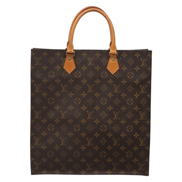 LOUIS VUITTON Monogram Sac Plat Hand Bag M51140 LV Auth 136768