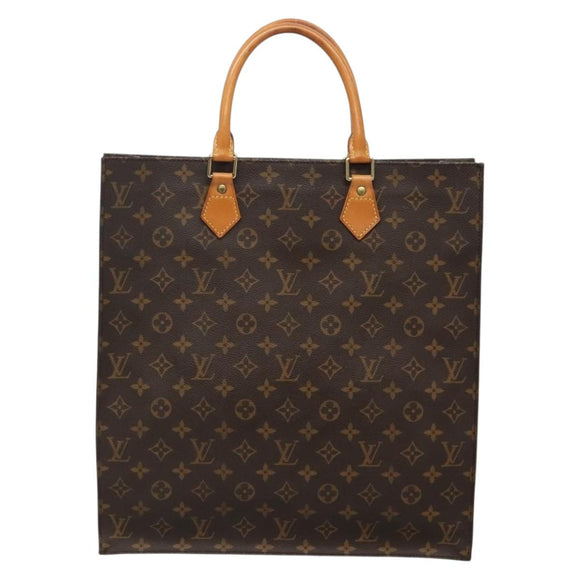 LOUIS VUITTON Monogram Sac Plat Hand Bag M51140 LV Auth 136768