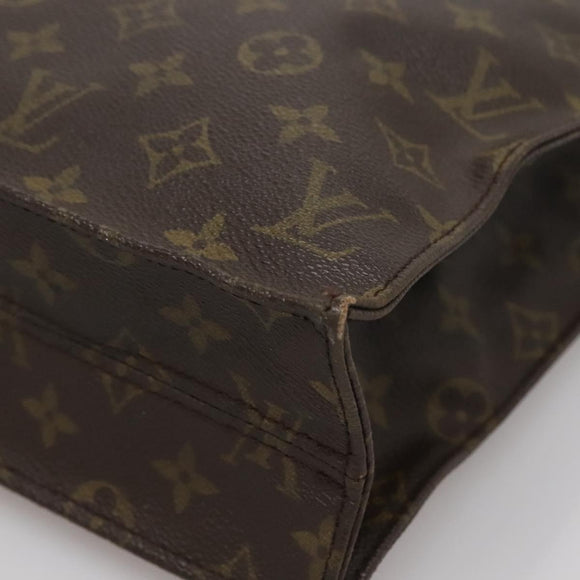 LOUIS VUITTON Monogram Sac Plat Hand Bag M51140 LV Auth 136769
