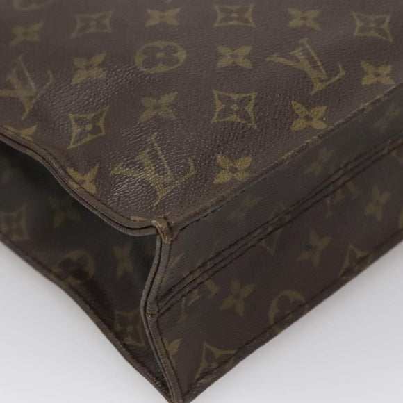 LOUIS VUITTON Monogram Sac Plat Hand Bag M51140 LV Auth 136769