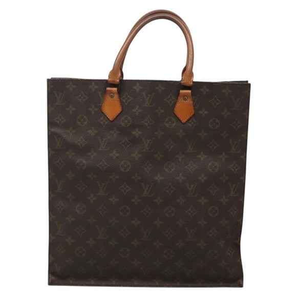 LOUIS VUITTON Monogram Sac Plat Hand Bag M51140 LV Auth 136769