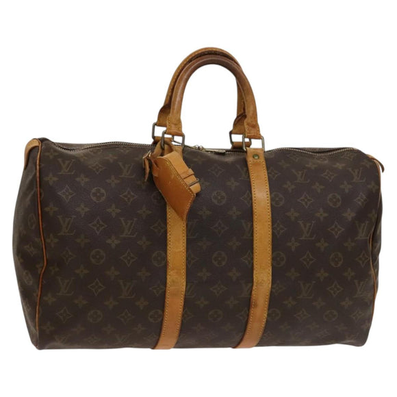 LOUIS VUITTON Monogram Keepall 45 Boston Bag M41428 LV Auth 136777